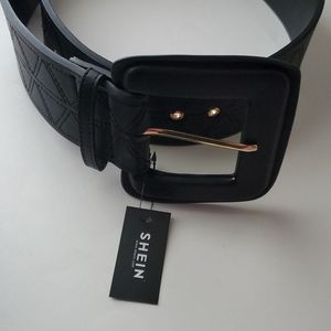 SHEIN Beautiful Black Belt w/gold detailing
